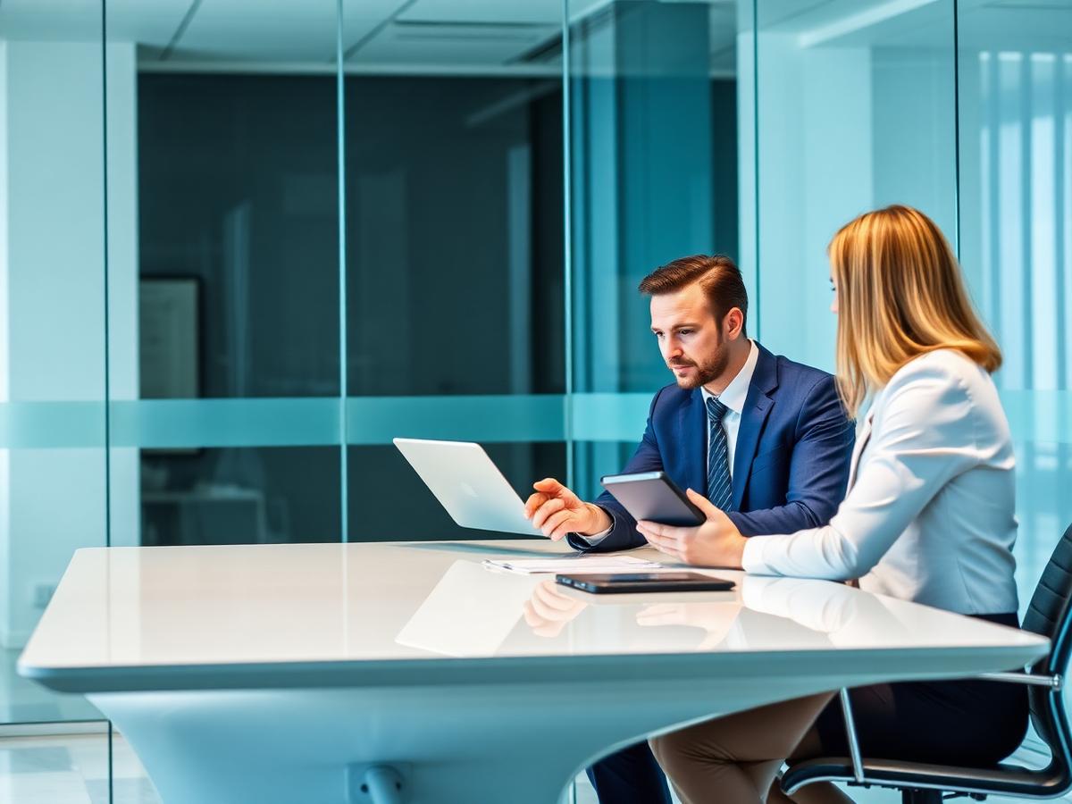 HR manager consulting with employee about coverage options